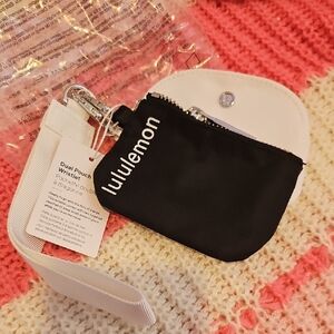 lululemon athletica Black & White Dual Pouch Wristlet